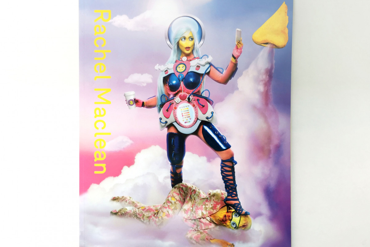 Front cover of Rachel Maclean's book, featuring her artwork