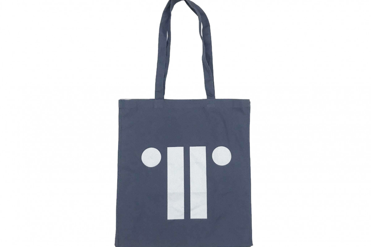 Grey bag with TRG logo in silver