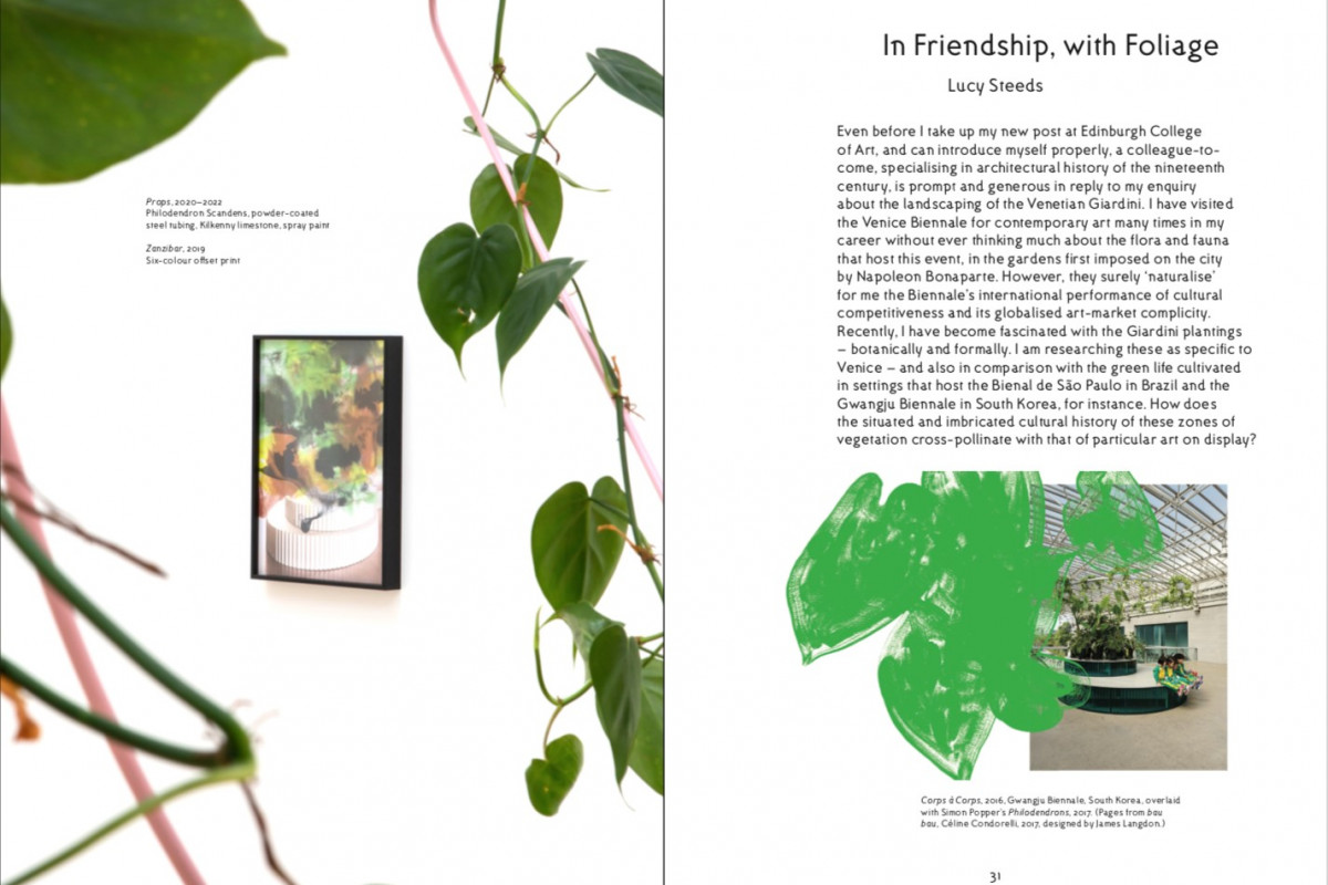 Page spread with text by Lucy Steeds