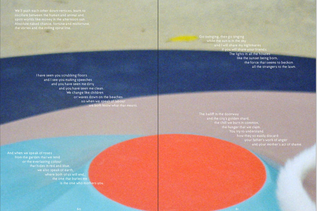 Close up image of playground with text boxes