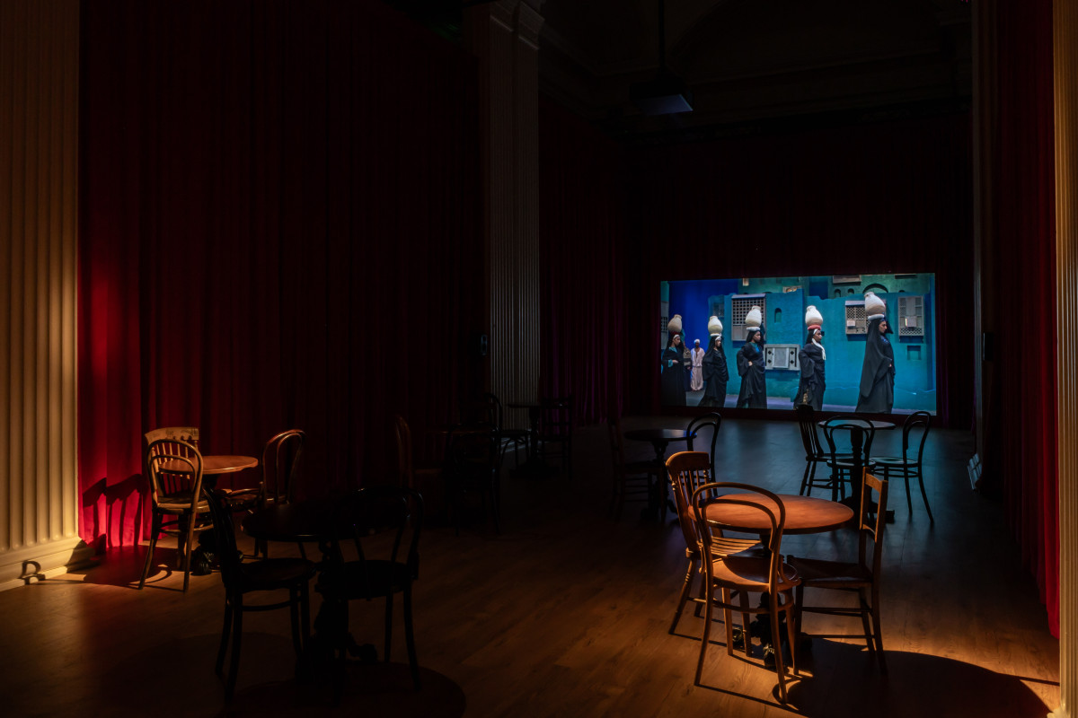 Wael Shawky, Installation view, Talbot Rice Gallery, 2025. Courtesy Talbot Rice Gallery, University of Edinburgh Photo: Sally Jubb