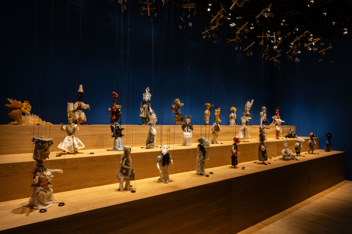 Wael Shawky, Installation view, Talbot Rice Gallery, 2025. Courtesy Talbot Rice Gallery, University of Edinburgh Photo: Sally Jubb