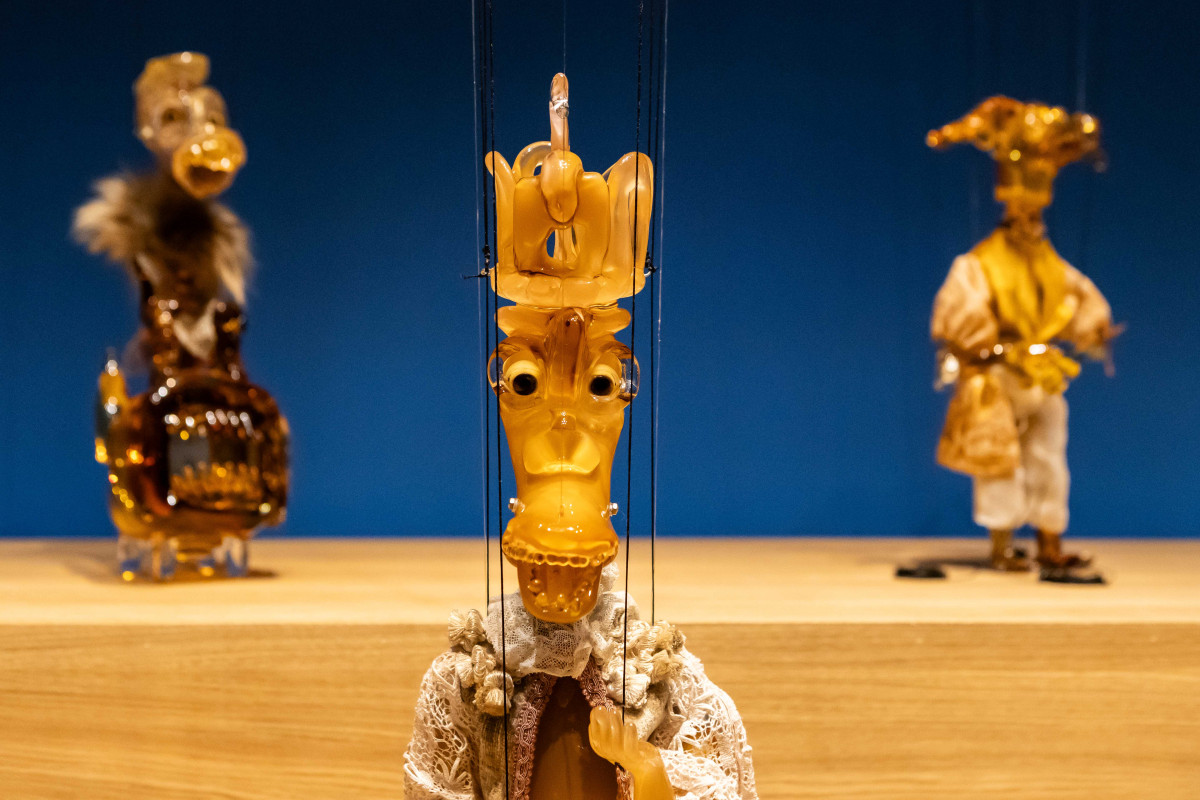 Wael Shawky, Installation view, Talbot Rice Gallery, 2025. Courtesy Talbot Rice Gallery, University of Edinburgh Photo: Sally Jubb