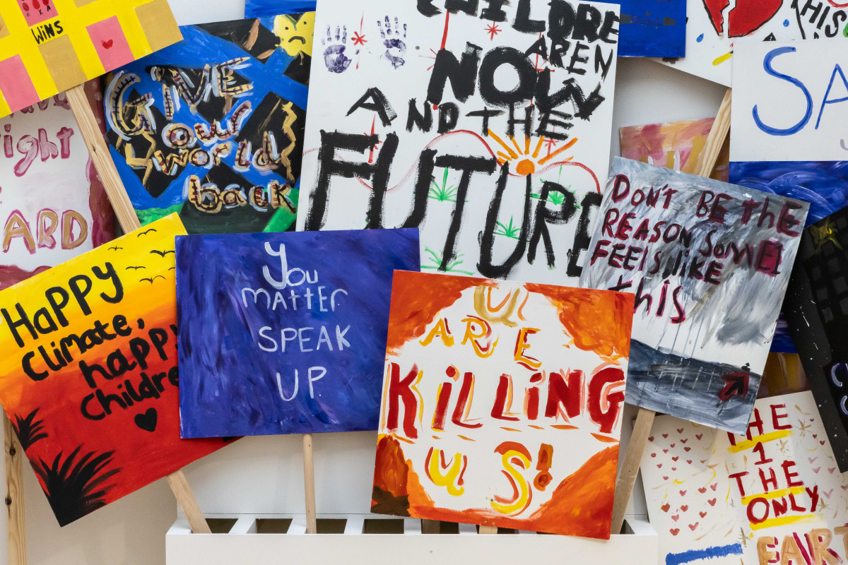 Child Human Rights Defenders, 'The Children are Now', exhibition view, Talbot Rice Gallery, the University of Edinburgh. Photo: Sally Jubb