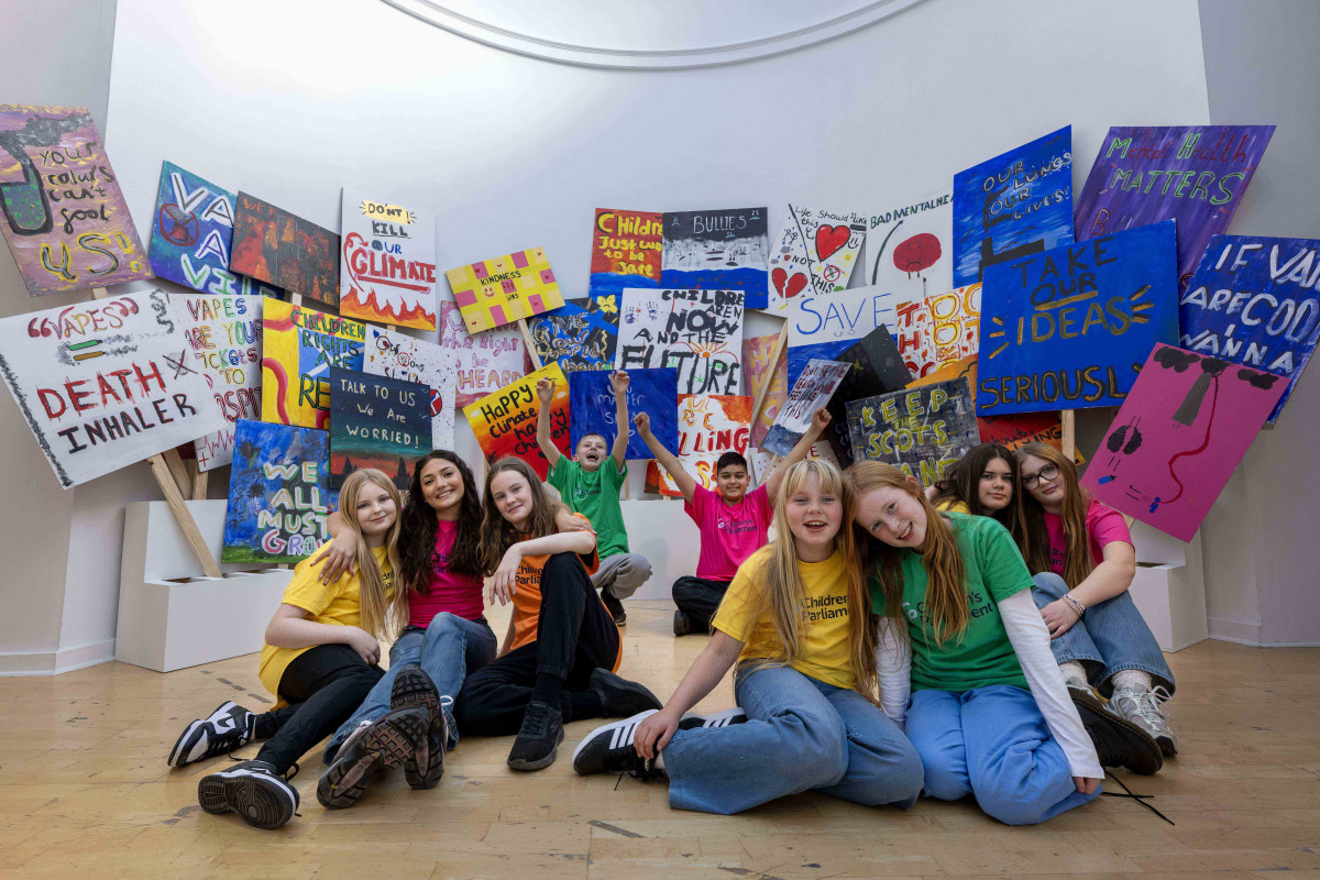 Child Human Rights Defenders, 'The Children are Now', exhibition view, Talbot Rice Gallery, the University of Edinburgh. Photo: Neil Hanna