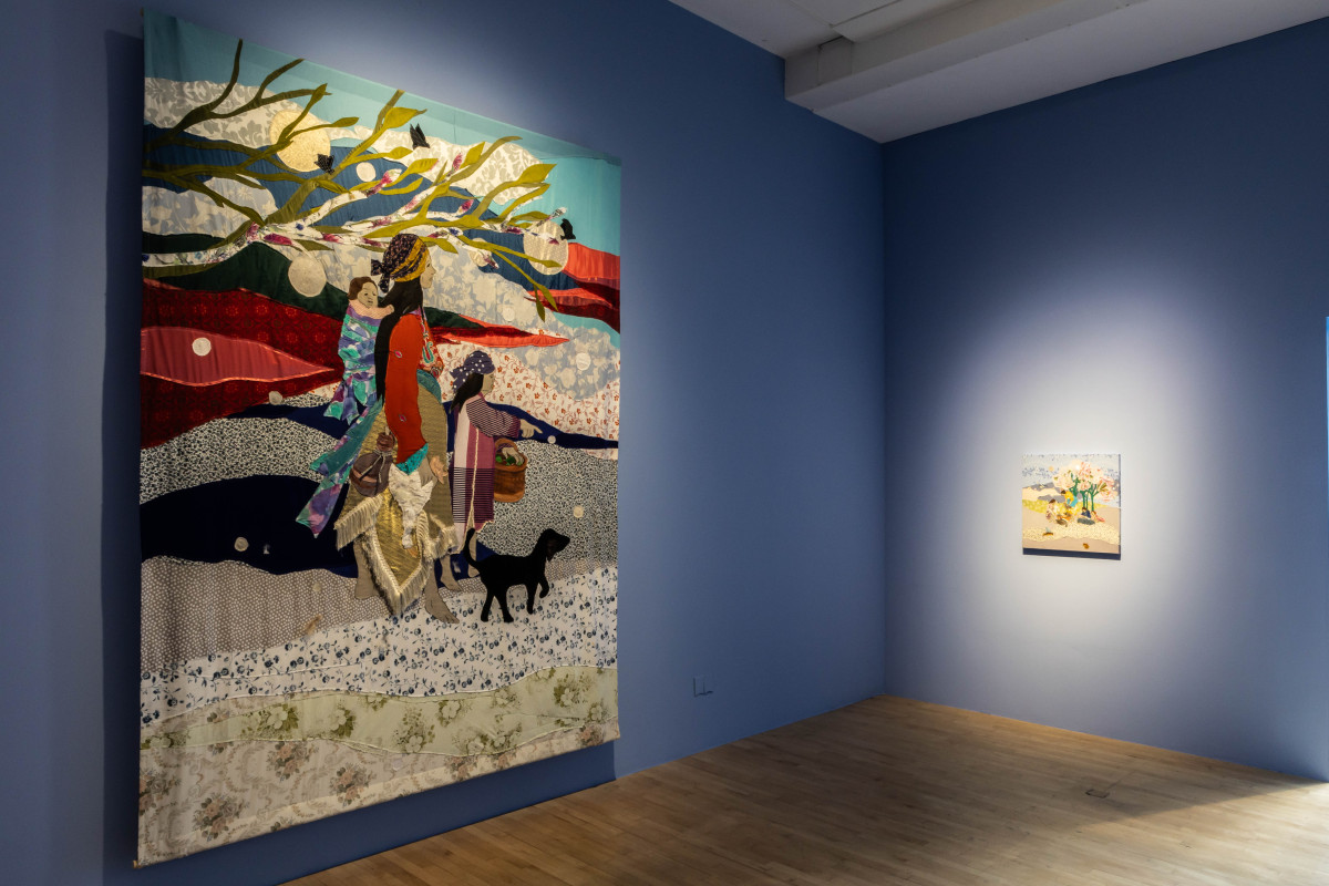 Małgorzata Mirga-Tas, We won’t stay silent any longer, 2026. Part of The dead don’t go until we do, 2026. Exhibition view, Talbot Rice Gallery, the University of Edinburgh. Photo: Sally Jubb