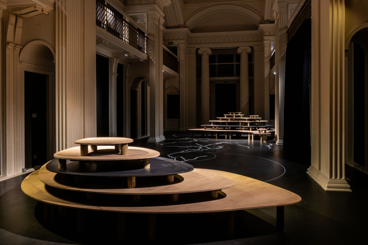 MADEYOULOOK, Mafolofolo, 2022 – ongoing. Part of The dead don’t go until we do, 2026. Exhibition view, Talbot Rice Gallery, the University of Edinburgh. Photo: Sally Jubb