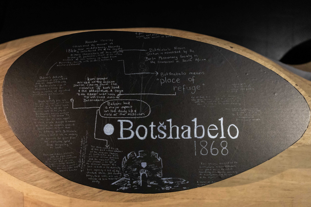 MADEYOULOOK, Mafolofolo, 2022 – ongoing. Part of The dead don’t go until we do, 2026. Exhibition view, Talbot Rice Gallery, the University of Edinburgh. Photo: Sally Jubb