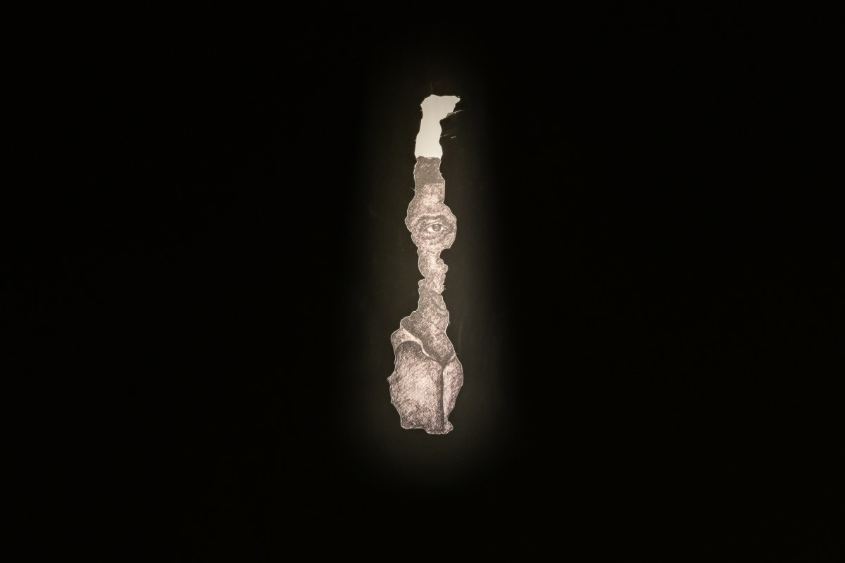 Amol K Patil, Who is invited to the city?, 2026. Part of The dead don’t go until we do, 2026. Exhibition view, Talbot Rice Gallery, the University of Edinburgh. Photo: Sally Jubb