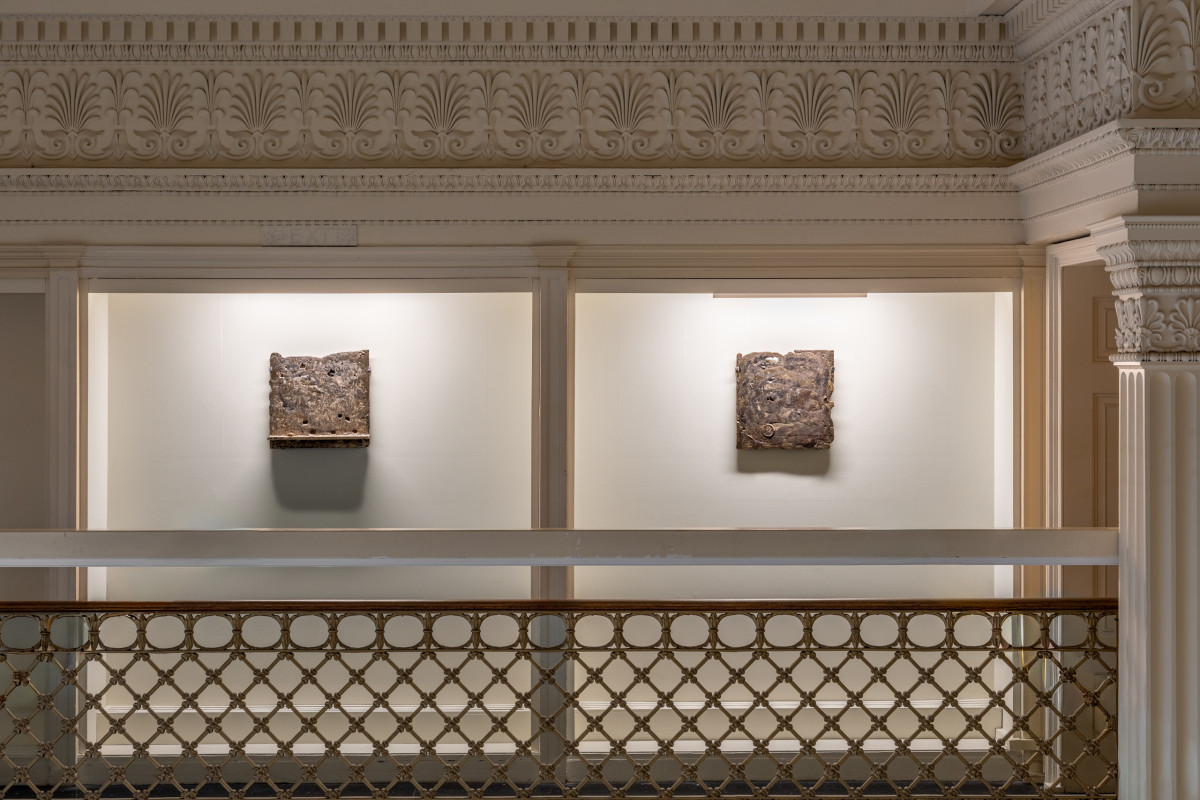Reflector (ongoing) and Reflector (resting), 2026. Exhibition view, Anne Hardy, Feelings, Talbot Rice Gallery, the University of Edinburgh. © Anne Hardy Photo: Angus Mill