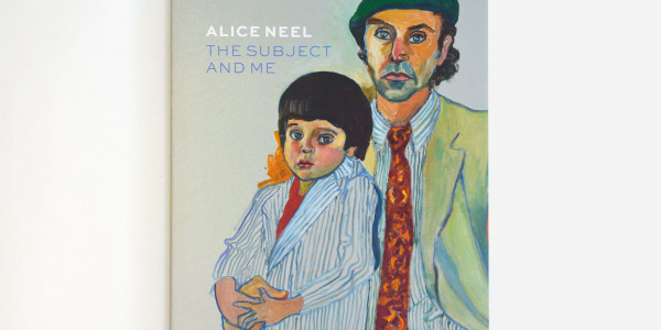 Front page of Alice Neel's book with a portrait painting and title