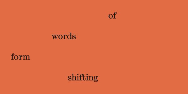 Strings of words form shifting borderlines