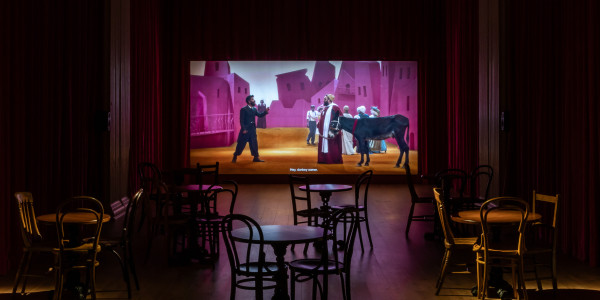 Wael Shawky, Installation view, Talbot Rice Gallery, 2025. Courtesy Talbot Rice Gallery, University of Edinburgh Photo: Sally Jubb