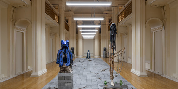 Exhibition view, Anne Hardy, Feelings, Talbot Rice Gallery, the University of Edinburgh. Installation with lighting that responds to meteorological data, and quadraphonic audio (6:30 mins looped with 1 minute pause) © Anne Hardy, Photo: Angus Mill
